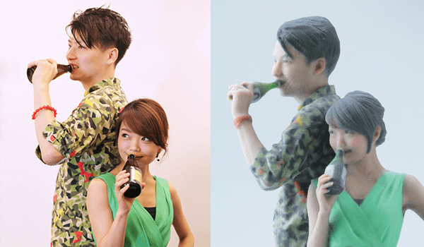 撮影は一度に二人まで可能。